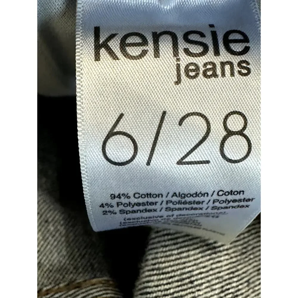 Kensie Jeans High-Rise Skinny Trendy Raw Hem Solid Denim Blue Women's 6/28 NWT
